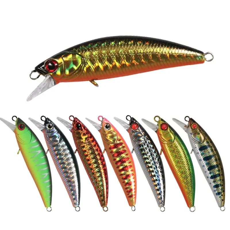 

1 pieces 6cm / 6g Bionic Minnow Fishing Lure Wobblers Artificial Hard Crank Bait Fishing Bass Bait Plastic Pike Carp Lures