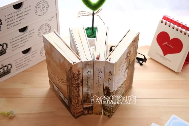 Блокнот KIMCOOL [The Famous Building Lockable Diary notebook] Классический европейский винтажный блокнот для записей