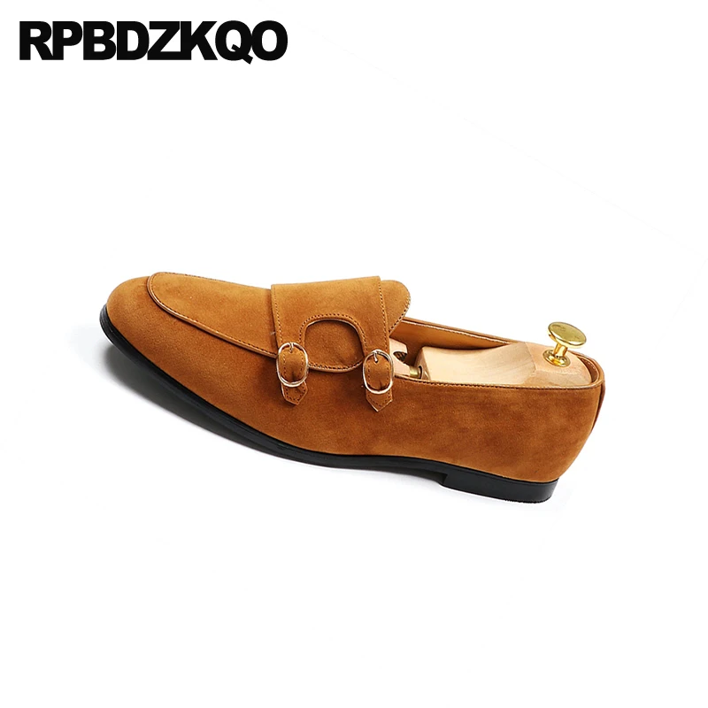 Лоферы мужские коричневые из натуральной кожи Италия плоская подошва без