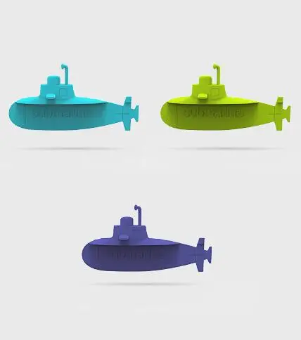 Submarine 3D Закладка Новинка 3D Силиконовые Закладки для книжных страниц маркер в качестве детского школьного приза 3 шт./компл - Цвет: Submarine
