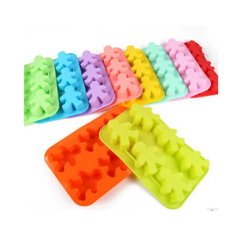 Wofo 6 отверстий Кухня печь Еда Класс силиконовые торт ручной Мыло шоколадные