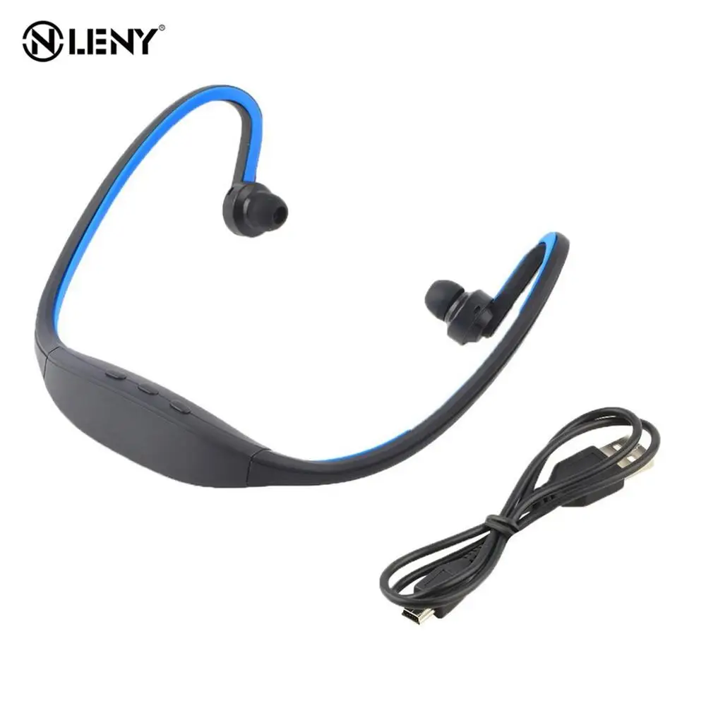 Портативный спортивный беспроводной Bluetooth 3,0 Handfree стерео музыка гарнитура наушники для мобильного телефона с микрофоном - Цвет: Blue