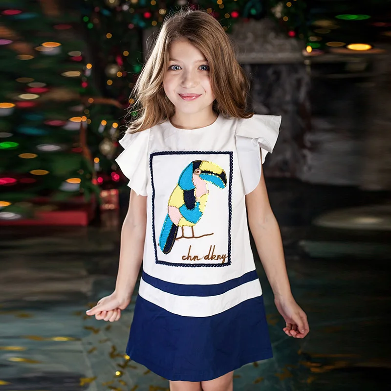 ChildDkivy 2-8 Year 2018 Girls Dress Summer Children Dresses Girl Princess Evening Kids Appliques Party for girls | Детская одежда и