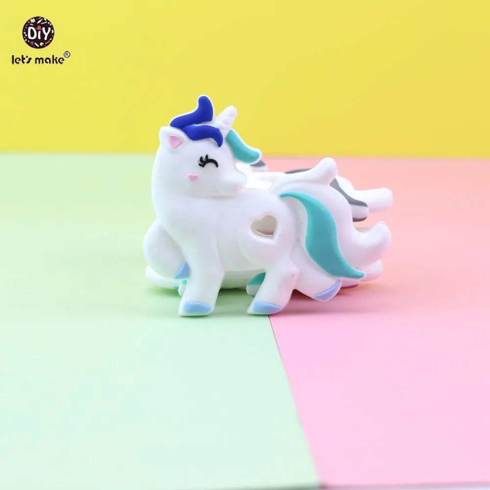 Let's make Baby Прорезыватель для зубов 1 шт. силикон жевания милый Единорог DIY
