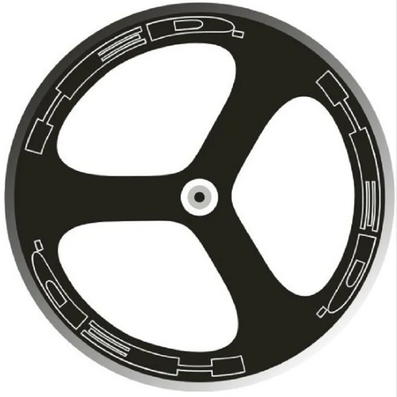 For 3-spoke wheel 12 фото контур обода колеса HED бренд стикер 2 колеса/Набор дорожный велосипед 700c колеса велосипедные наклейки-стикеры наклейки колеса s - Цвет: For 3-spoke wheel