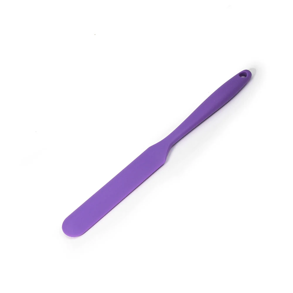 Purple B 8 дюймов силиконовая лопатка-1 небольшой термостойкий антипригарный Пособия по кулинарии посуда(разные цвета - Цвет: Purple B
