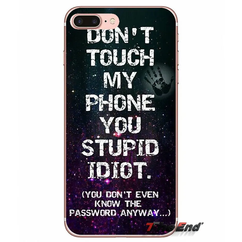 Для Samsung Galaxy S9 Plus Note 8 One oneplus 5T Meizu M5s LG V30 HTC U11 Capa don't touch my phone Art TPU силиконовый