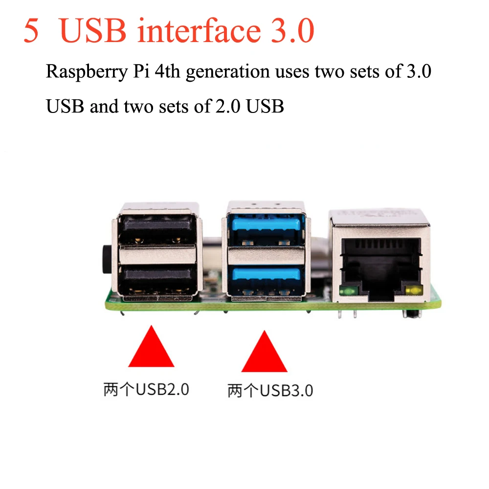 Последние Raspberry Pi 4 Model B с 1/2/4GB Оперативная память BCM2711 Quad core Cortex-A72 ARM v8 1,5 ГГц Поддержка 2,4/5,0 ГГц WI-FI Bluetooth 5,0