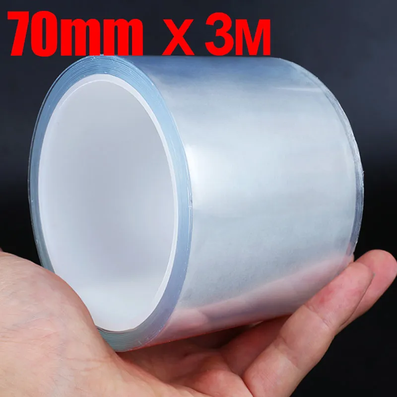 70mm X 3Meters Универсальная автомобильная полоска для предотвращения столкновений, защитная наклейка для боковой двери и края, защитная Накладка на порог, защитные молдинги, аксессуары для стайлинга - Цвет: 70mm X 3Meters