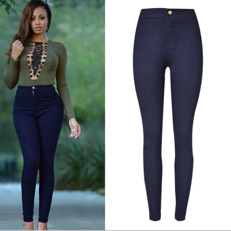 DayLook/высокое качество зимние джинсы с высокой талией повседневные узкие брюки в