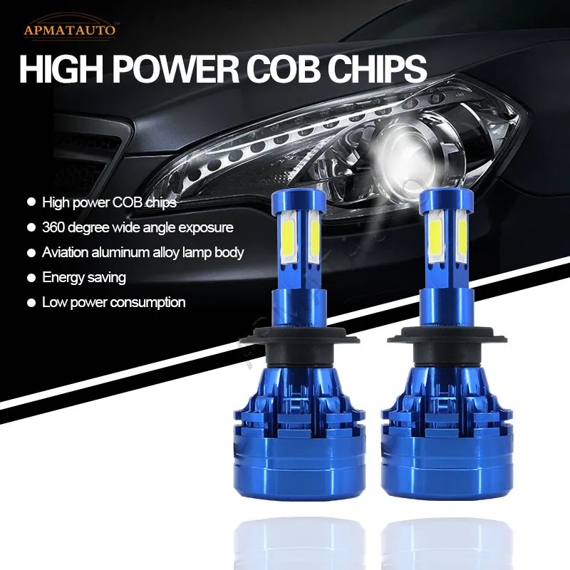 2 светодиодный т. Автомобильные светодиодные лампы H4 H7 18000 лм|light for bmw|auto lighth7 led