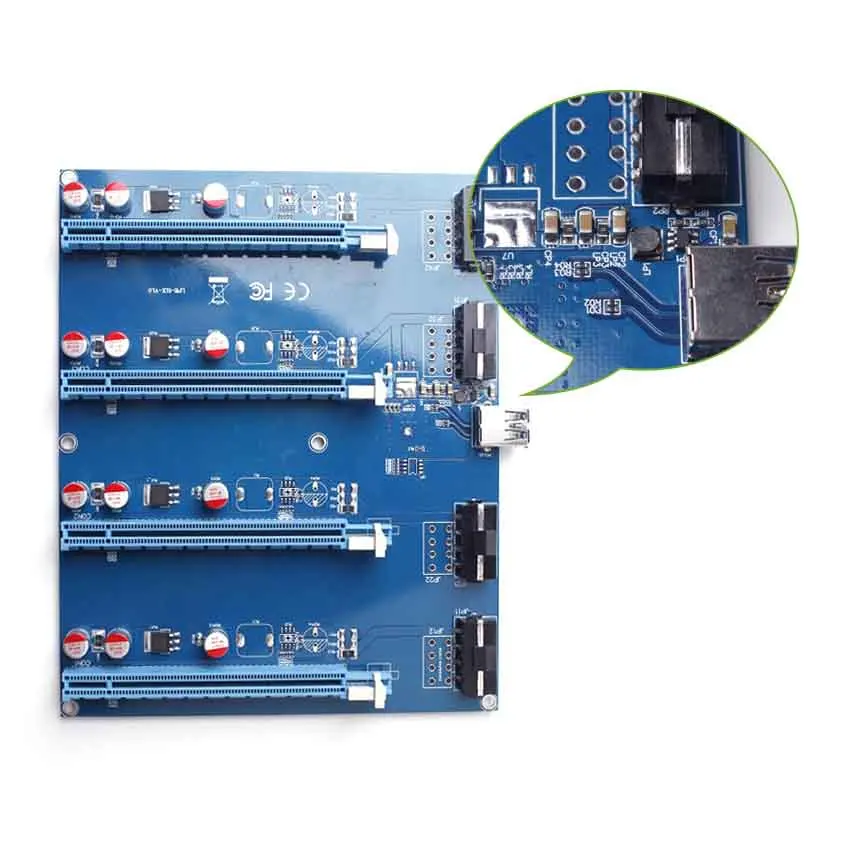 CNKESIN горная карта Pci e адаптер от 1 до 4 1X 16X Riser Mount Card для ПК компьютер|Интегральные