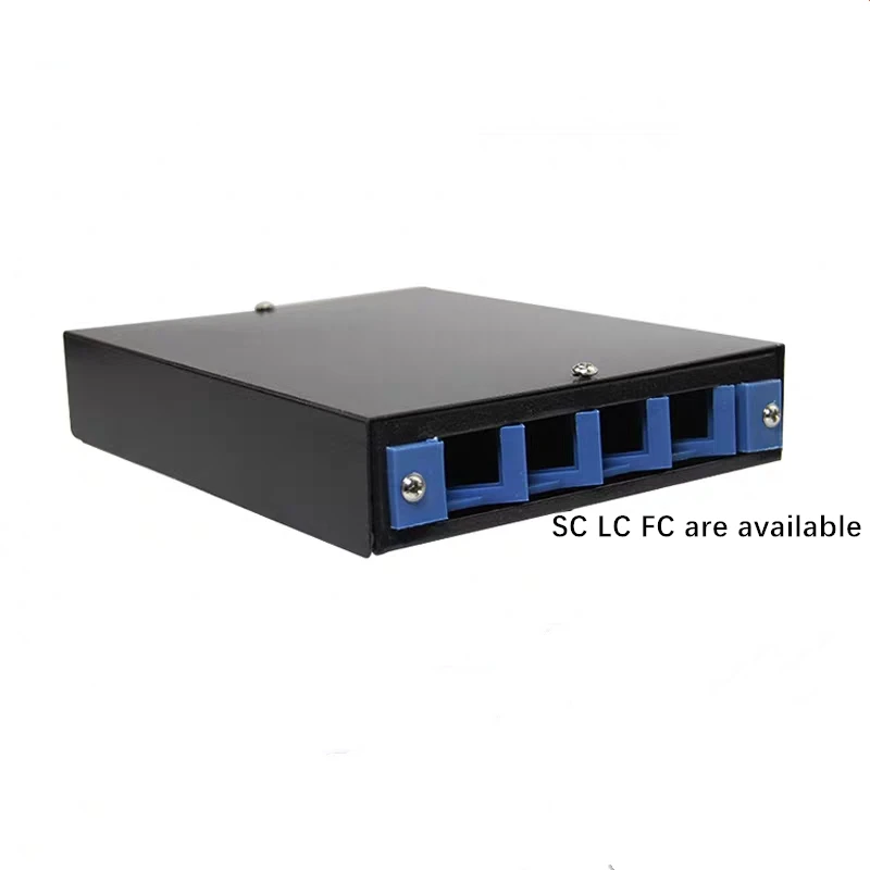 5pcs 4 cores FTTH SC blank terminal box SPCC 4 ports LC DX ST FC fiber optic patch panel FTTX distribution box black gray ELINK