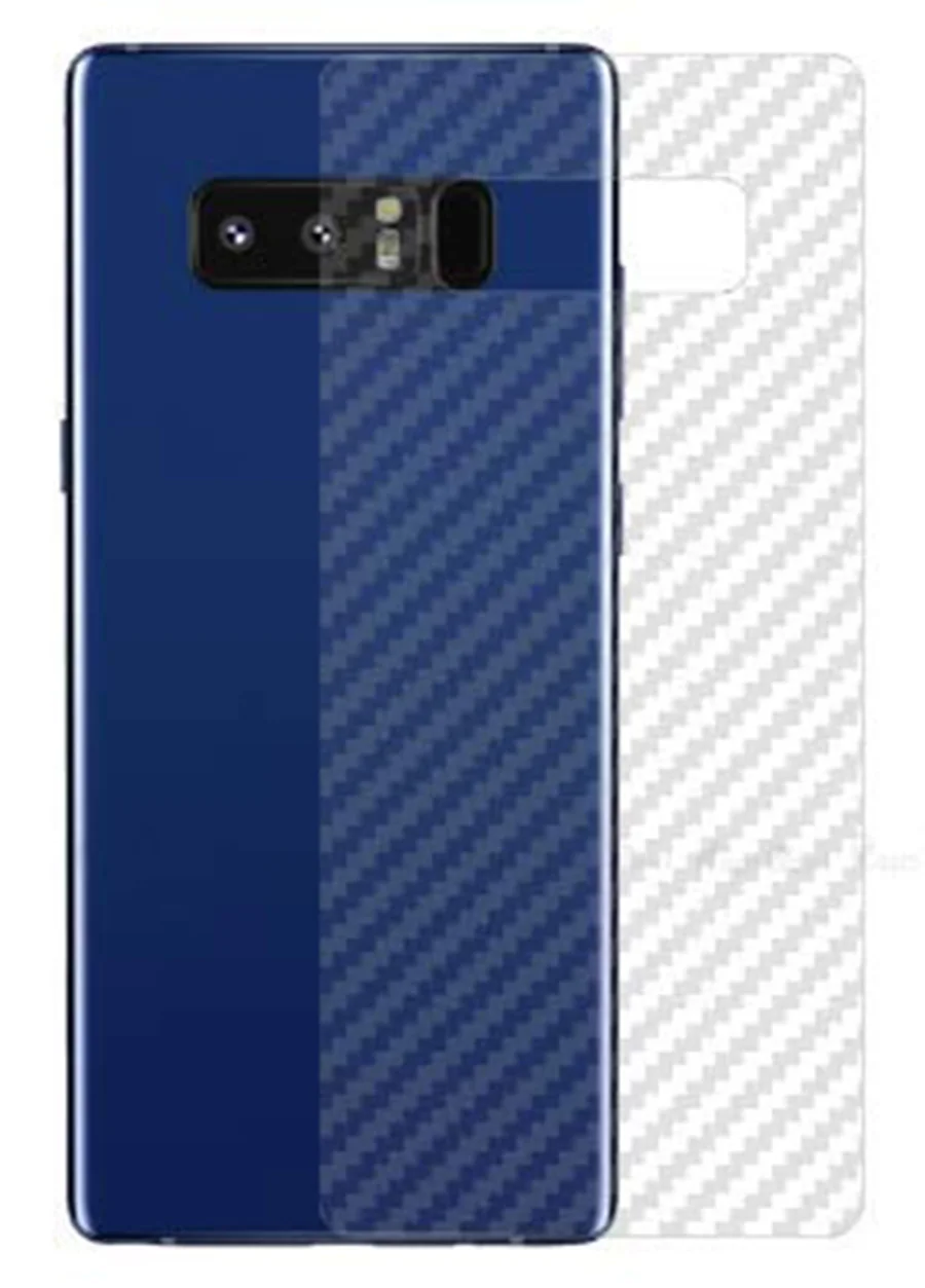 10 шт./Лот 3D углеродное волокно задняя крышка Защита экрана для Samsung Galaxy S6 S7 Edge S8 S9 S10