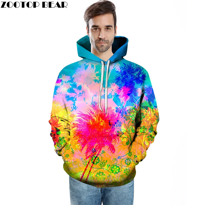 Colorful Splash paint 3D Sweatshirt Men Women Hoodies Hot Sale Quality Pullover 6XL Autumn Tracksuits Fashion Casual Jacket Coat | Мужская