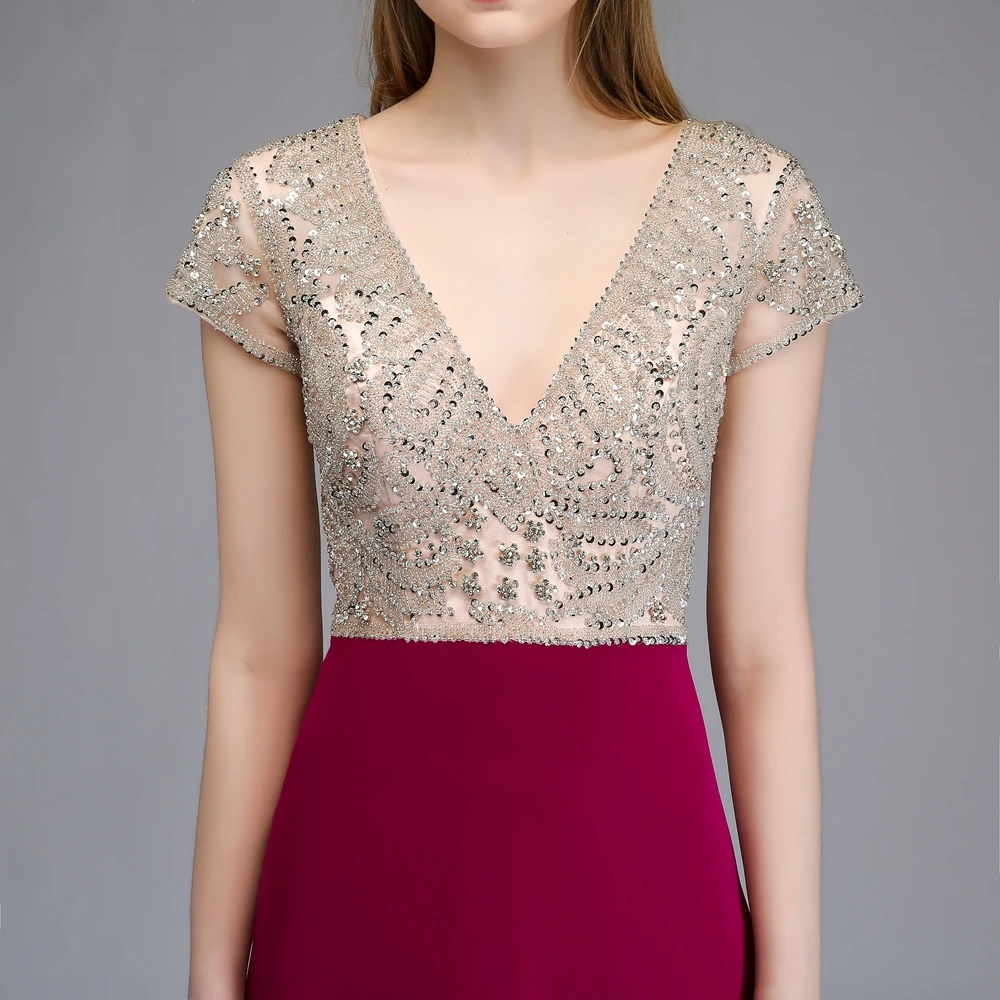 Просвет высококлассное вечернее платье роскошный фиолетовый для торжеств Бисер