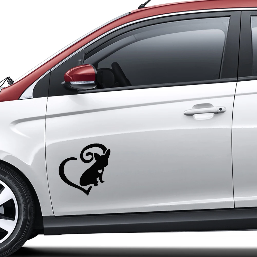 Cartoon French Bulldog Frenchie Love Heart Vinyl Decal Car Auto Adhesive Sticker Pattern | Автомобили и мотоциклы
