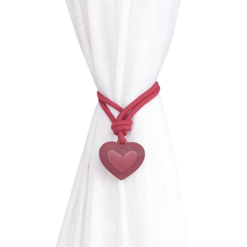 Love Heart полимерный для штор с завязками сзади для окон, прозрачные и затемненные панели, занавески для дома и офиса, драпировка, веревка, Holdbacks, держатель, 1 шт - Цвет: JR