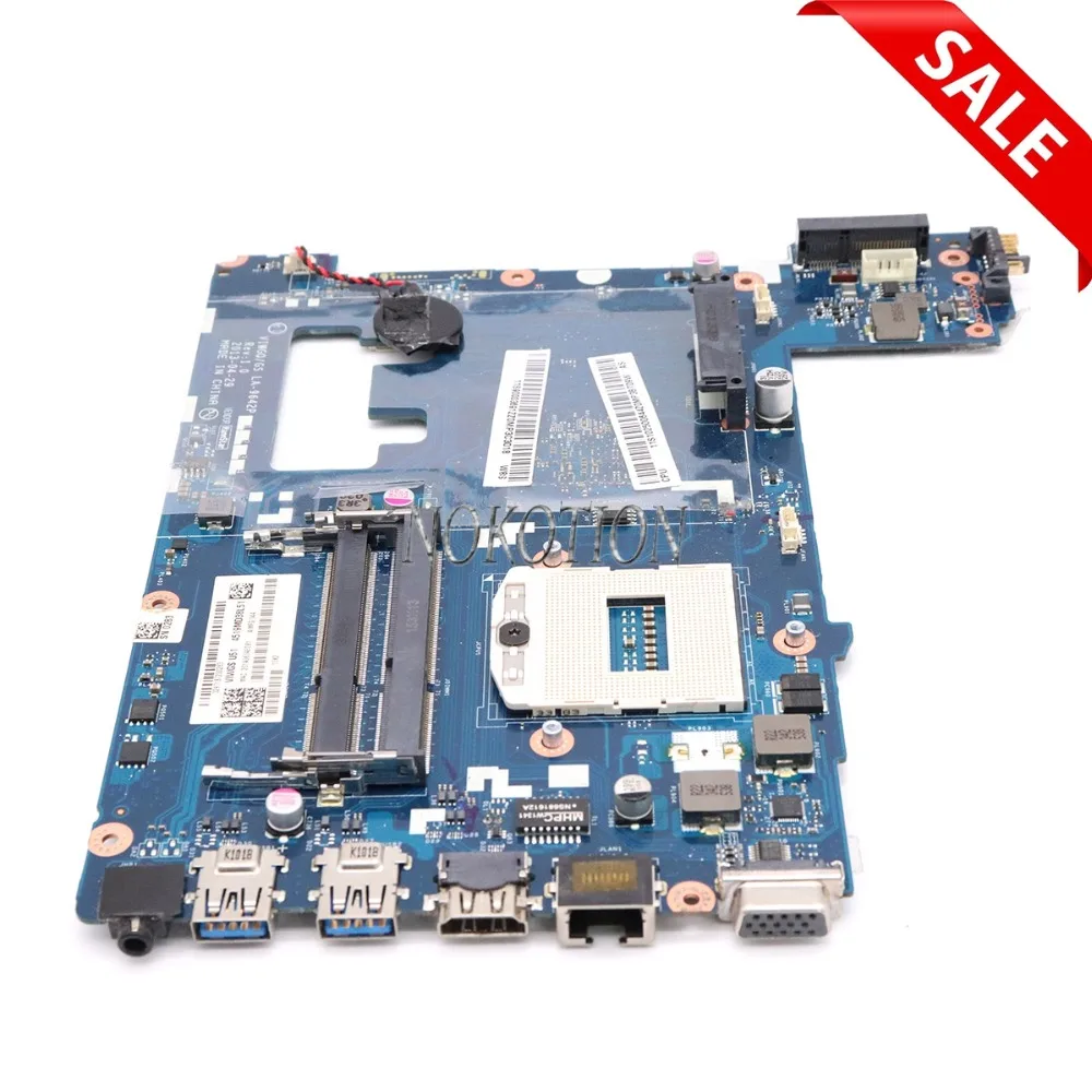 NOKOTION материнская плата для ноутбука lenovo ideapad G510 LA 9642P 90003691 розетка PGA 947 HM86 GMA HD4600 DDR3