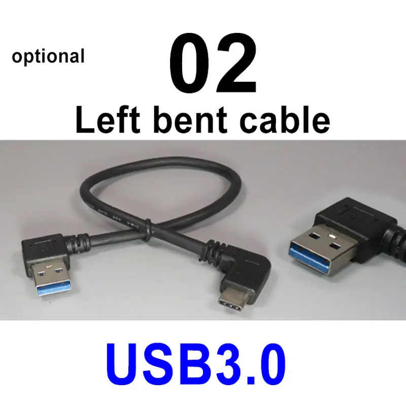 PCTONIC type-C to USB3.0 кабель-переходник типа A male to USB3.1 type-C 90 градусов прямоугольный изогнутый короткий кабель 30 см - Цвет: 02 Left bent cable