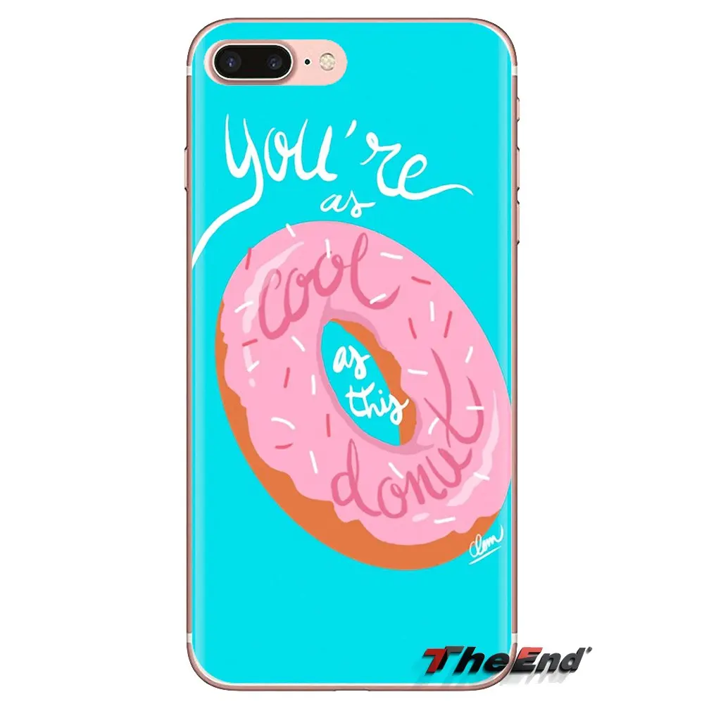 Для Samsung Galaxy S3 S4 S5 Mini S6 S7 Edge S8 S9 S10 Plus Note 3 4 5 8 9 Милые Пончики шоколадные сладкие каваи