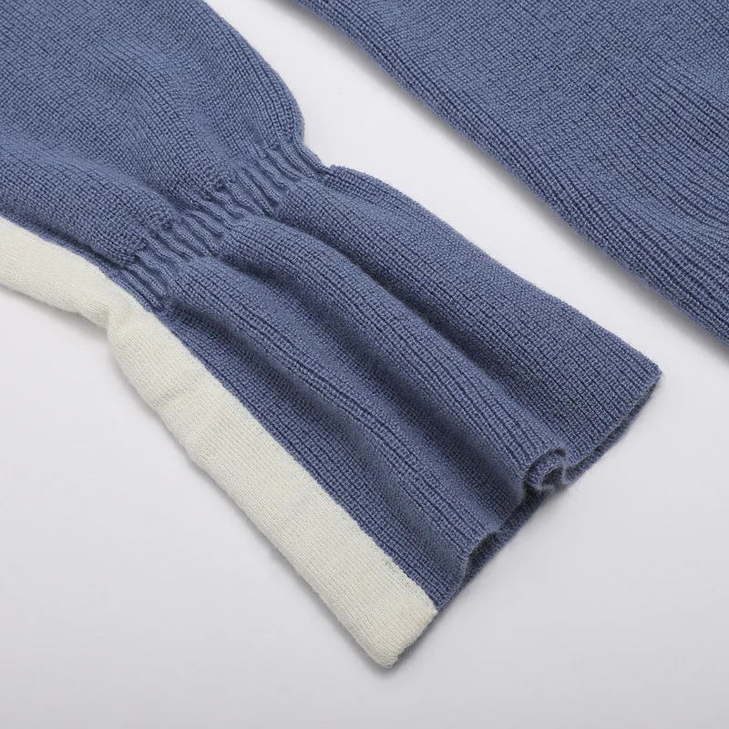 NINI Wonderland Knitted Sweater Pullover Women Casual Loose Winter Jumper Female Sexy O Neck Flare Sleeve Autumn | Женская одежда