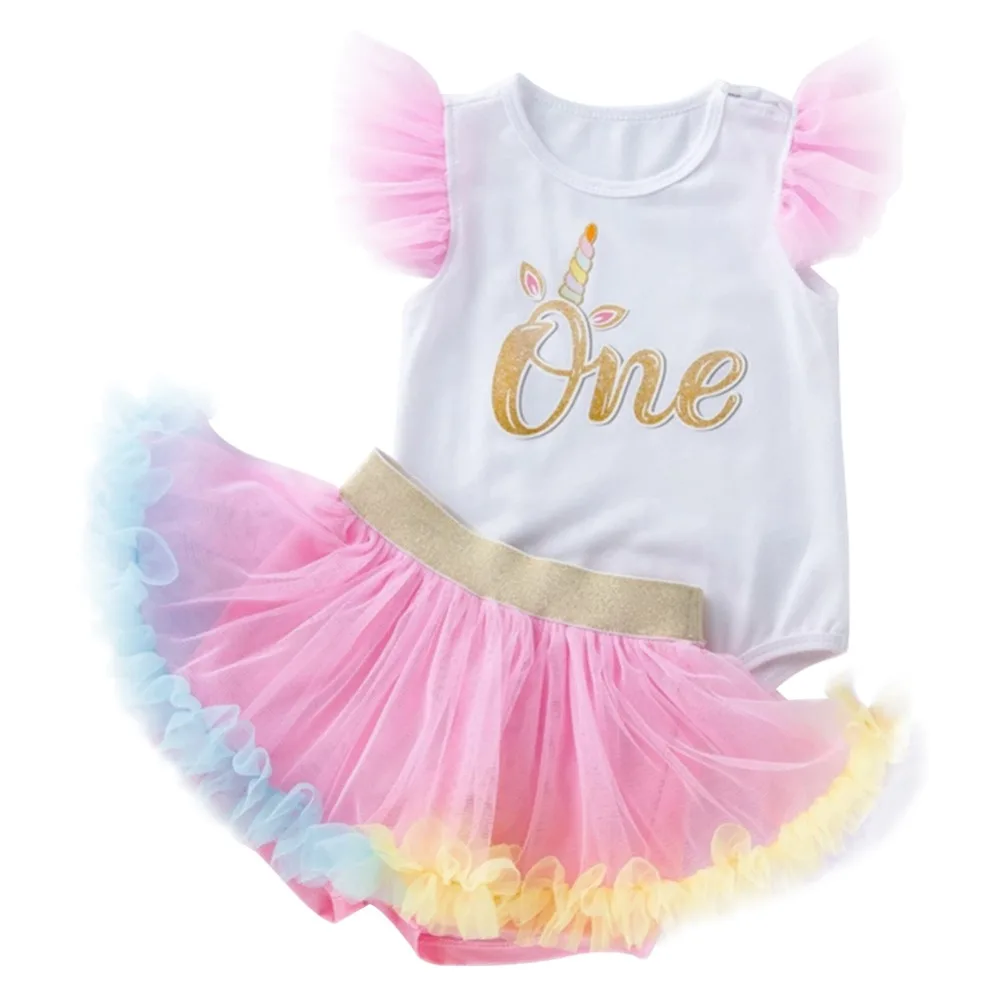 Одежда для маленьких девочек на день рождения платье принцессы юбка и шорты