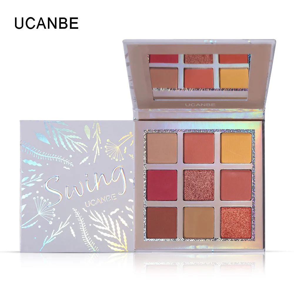 9 цветов водонепроницаемые тени для век Палитра Порошковые ucanbe Ombretti Matt Eyeshadow