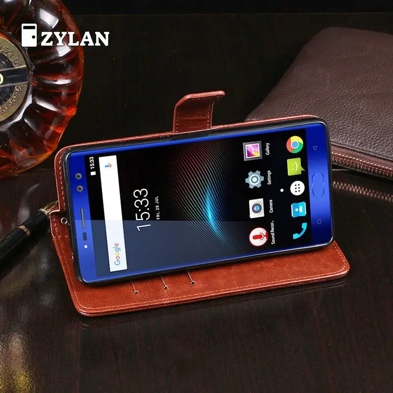 Винтажный чехол-кошелек ZYLAN для Oukitel K3 5 дюймов кожаный Ретро Чехол с откидной