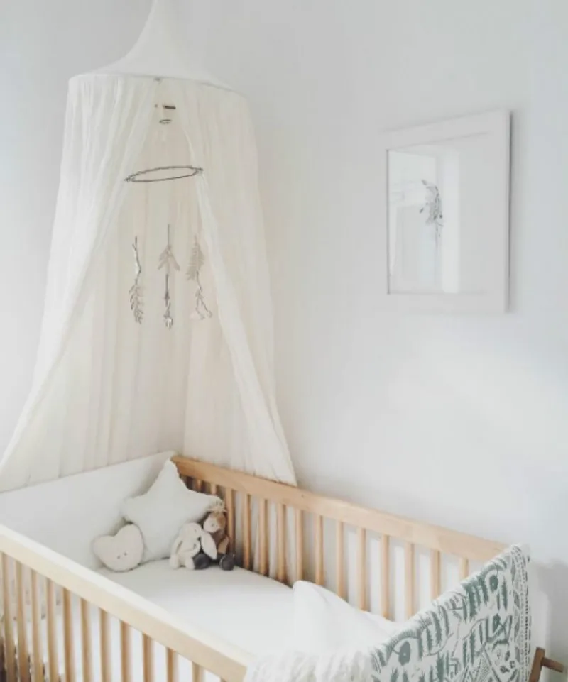 MYUDI однотонная сетчатая накидка в дворцовом стиле для детской кроватки кровати