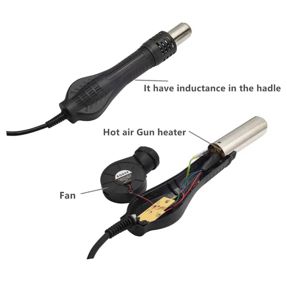Паяльная станция 700 2 в 1 8586 Вт паяльная тепловая пушка Электрический паяльник для