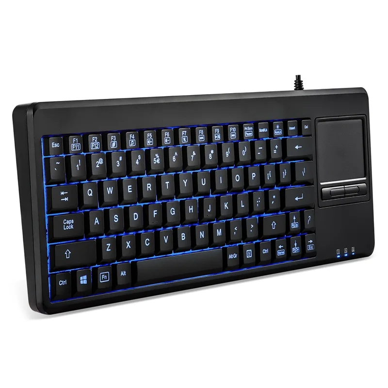 Perixx PERIBOARD 315 USB Проводная мультимедийная сенсорная клавиатура с подсветкой и