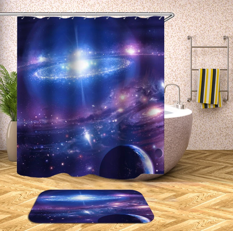 Планетарные занавески для душа внешнее пространство Вселенная