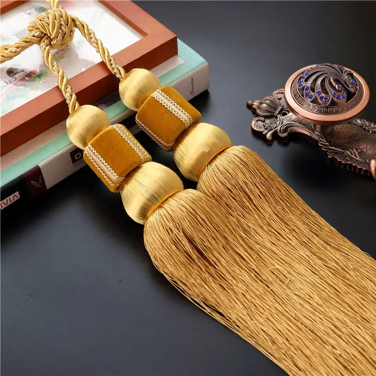 Красочные занавески с бисером бахромой и кисточками для окон гостиной