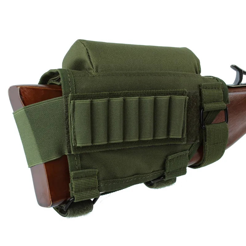 Green Airsoftpeak Тактический держатель для пули, разгрузка для винтовки, подставка для винтовки, нейлон, 7 патронов, наружный держатель для патронов, сменная сумка, регулируемая - Цвет: Green