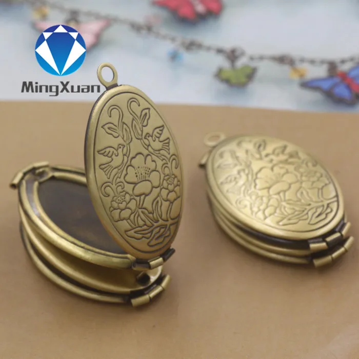 MINGXUAN 1 шт. 20x33 мм 4 слоя матовый медный латунный неотделимый король птица резной кулон с фото Подвески для изготовления ювелирных изделий