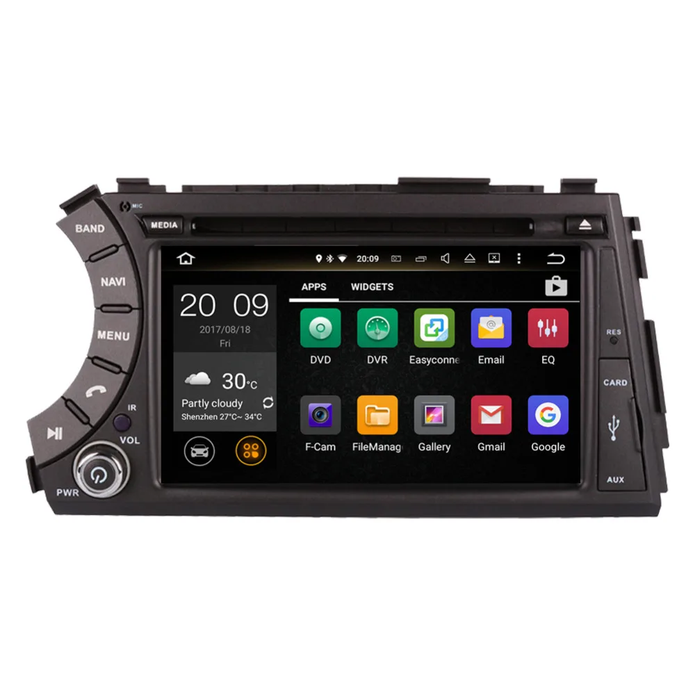 Android 8 0 Восьмиядерный автомобильный радиоприемник стерео с Bluetooth для SsangYong