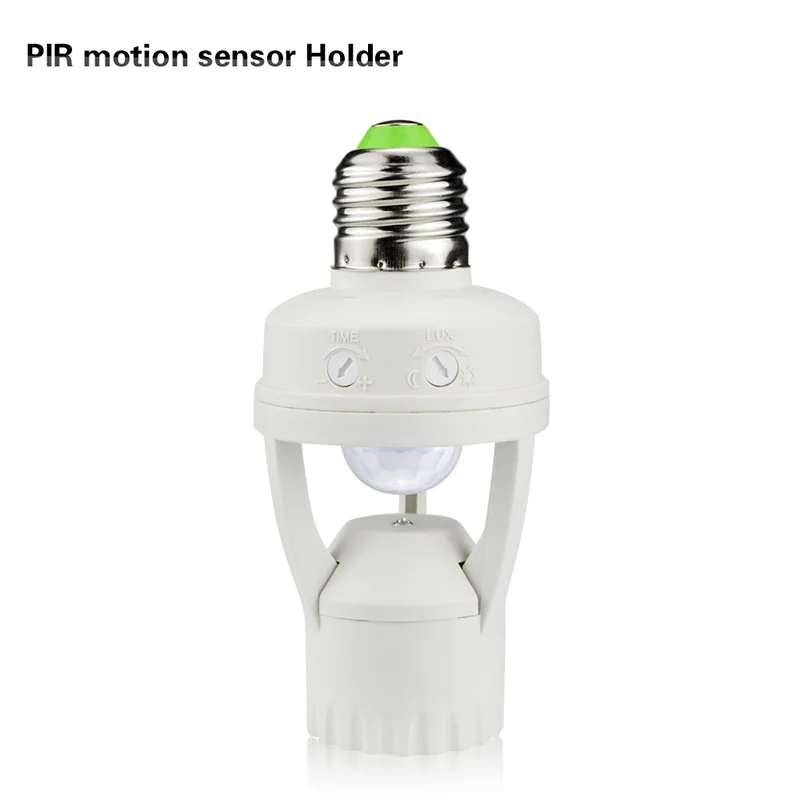 Lamp Holder Only 110 В 220 В умная ПИР индукция инфракрасный датчик движения E27 база держатель ночник с 15 Вт светодиодная лампочка-шар ночной безопасности лампа - Испускаемый цвет: Lamp Holder Only