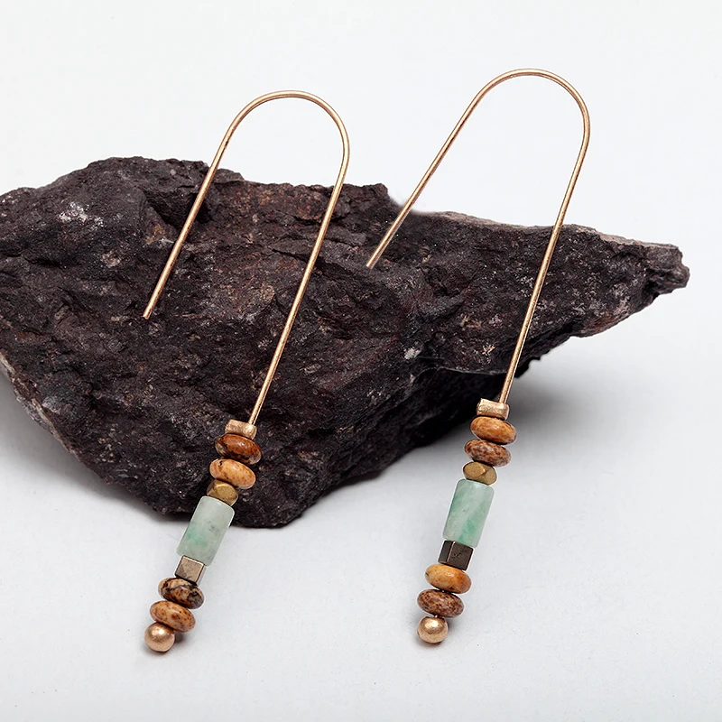 WILD &amp FREE женские красочные с кулоном и бусинами в виде камней Длинные Винтажные