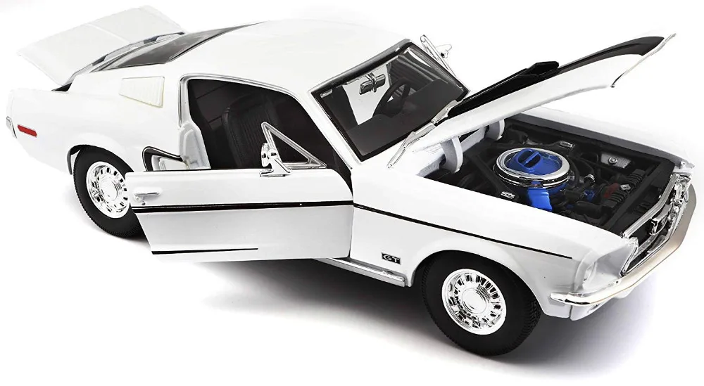 Maisto 1:18 1968 Ford Mustang GT COBRA JET литая под давлением Модель гоночного автомобиля игрушка