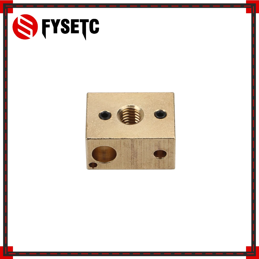 

16*22*11.5 Copper Brass Heated Block For E3D Copper Hotend 3D Printer High Temperature Hardened Steel V6 Nozzles Titan Extruder