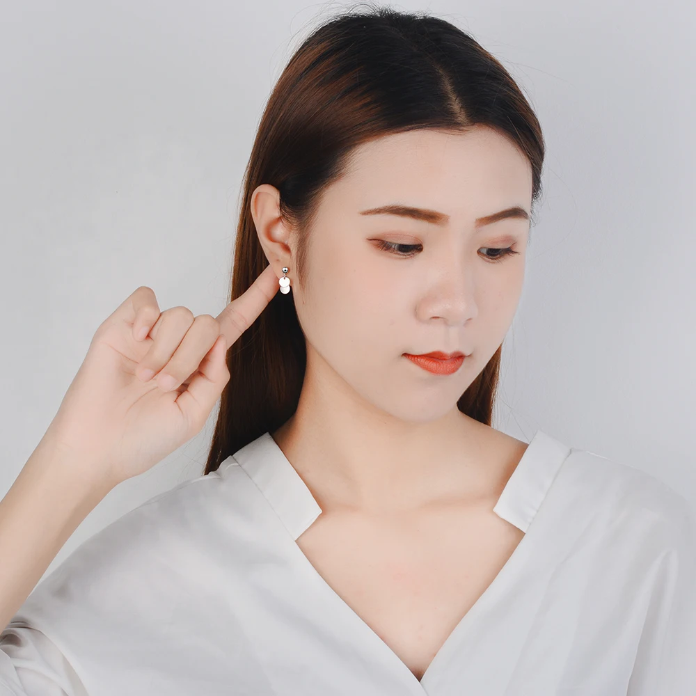 

Fashion Stud Earrings Round Earring For Women party korean Jewelry fits Girl Femme 2019 New kolczyki