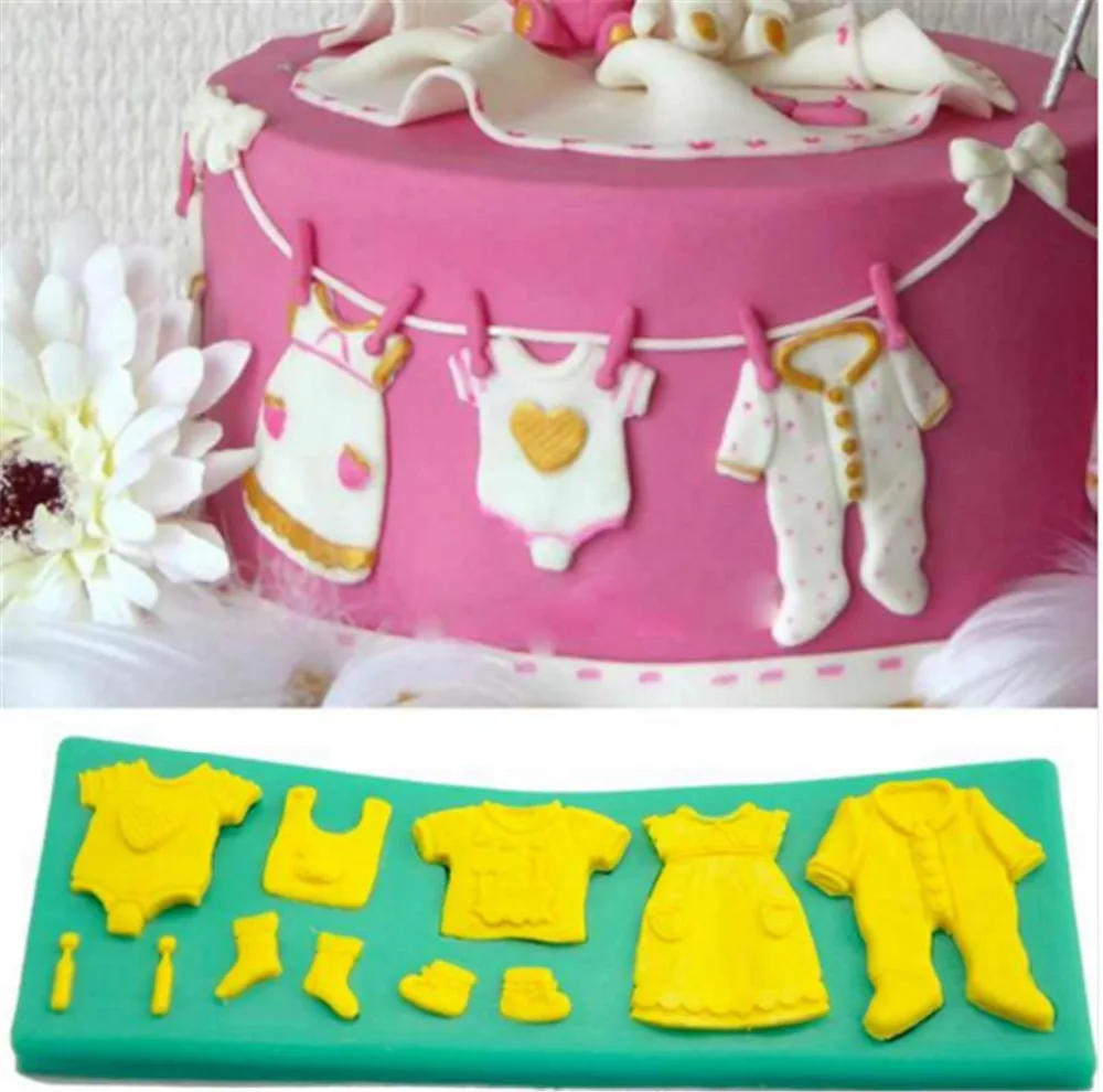 Деликатная Сахарная паста помадка форма для торта кексы формы 3D детская одежда
