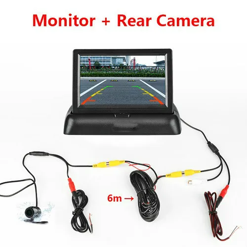y07 Camera 4,3 дюймов складной Автомонитор ЖК-камеры обратная парковочная камера для заднего вида Dvr Dash Cam зеркало - Название цвета: y07 Camera