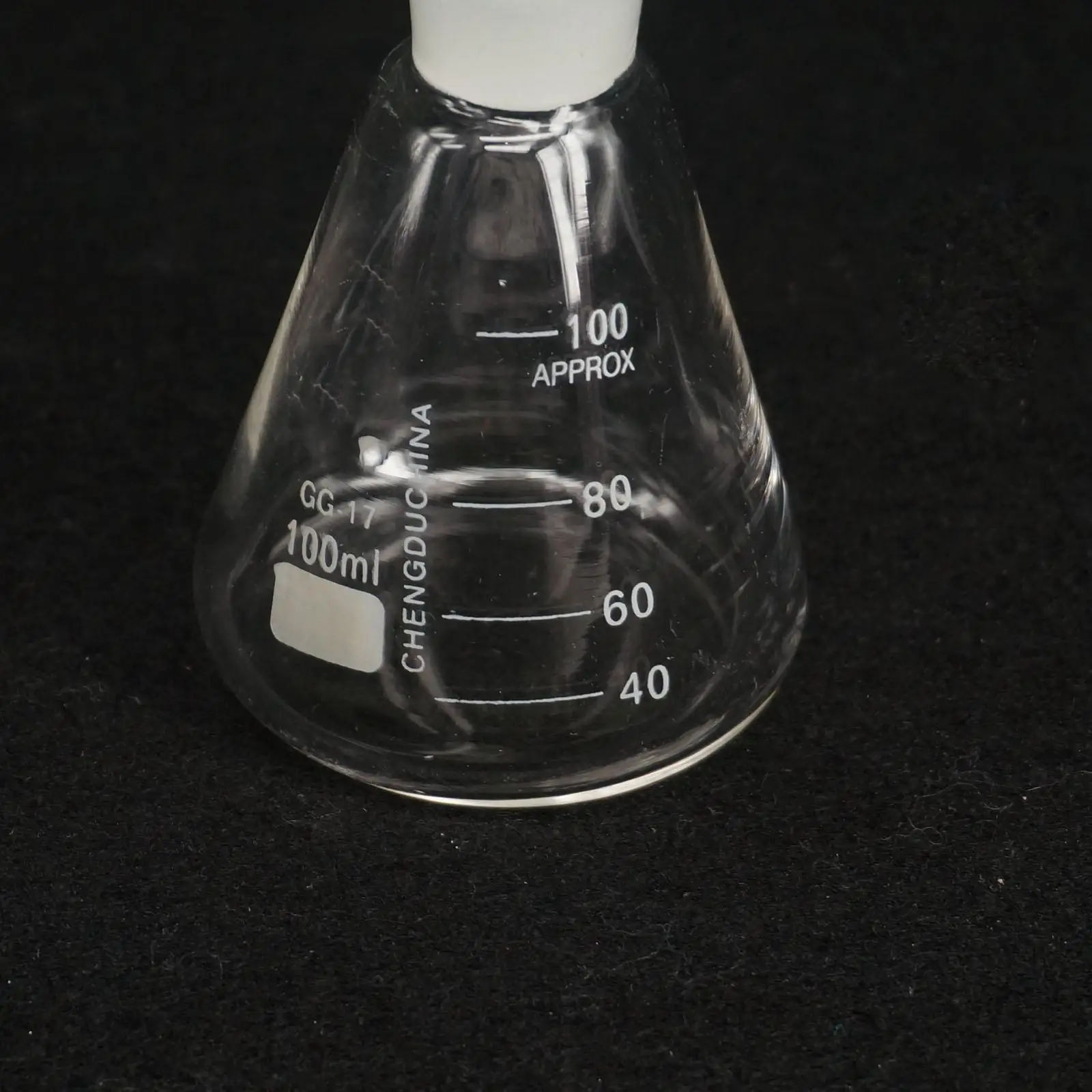 100 мл лабораторное боросиликатное стекло Erlenmeyer коническая колба с заземлением |