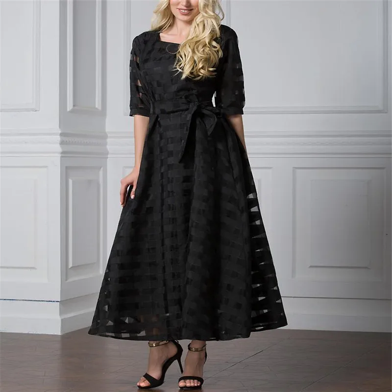 2018 Для женщин летние Винтаж платье плюс Размеры элегантные длинные Платья для