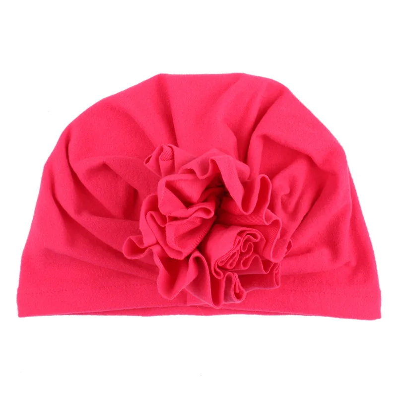 

Autumn European American Lovely Girl's Cotton Bowknow print Hat Flowers Cute Headwear