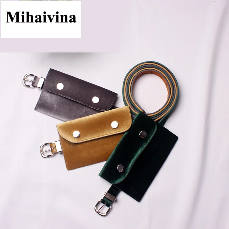 Женская замшевая поясная сумка Mihaivina забавные дорожные сумочки на пояс для денег
