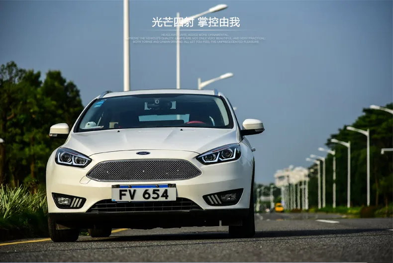 Автомобильный Стильный чехол на головную лампу для Ford Focus- фары светодиодный фары DRL Объектив Двойной Луч Биксеноновые автомобильные аксессуары
