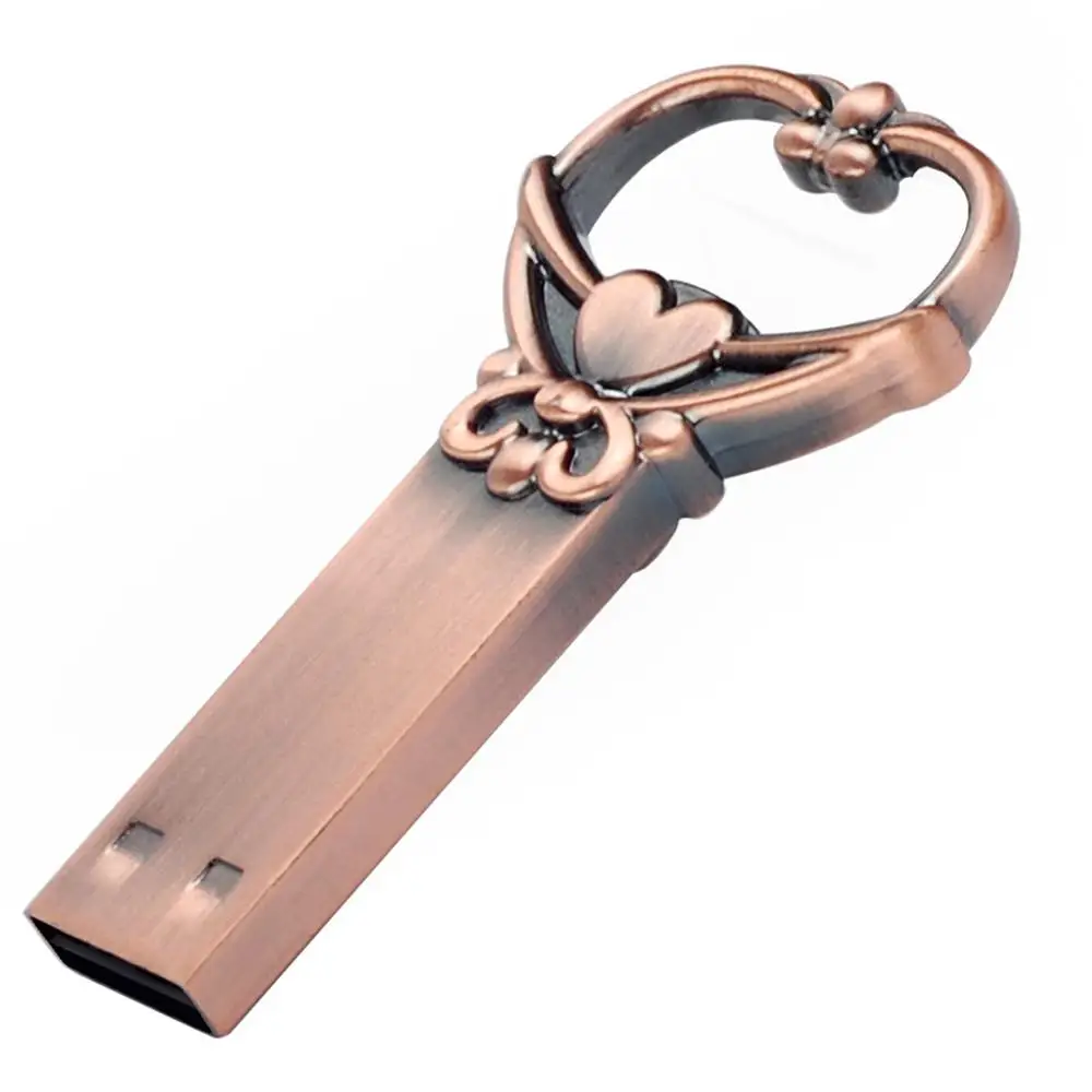 LEIZHAN love USB флешка металлический ключ компьютер U диск 4 ГБ 8 16 32 64 Гб Флешка флешка|USB